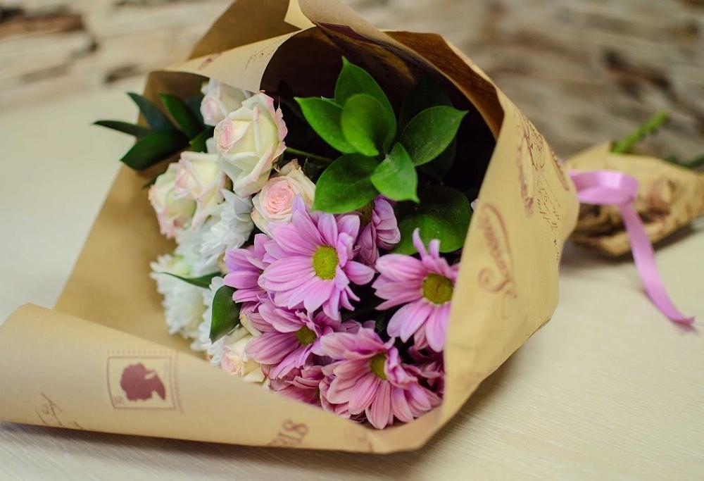 Букет цветов из: Розы и Хризантемы в Супсех