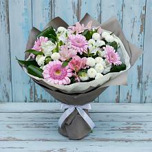 Букет цветов из:  Герберы, Альстромерии и Хризантемы в Супсех