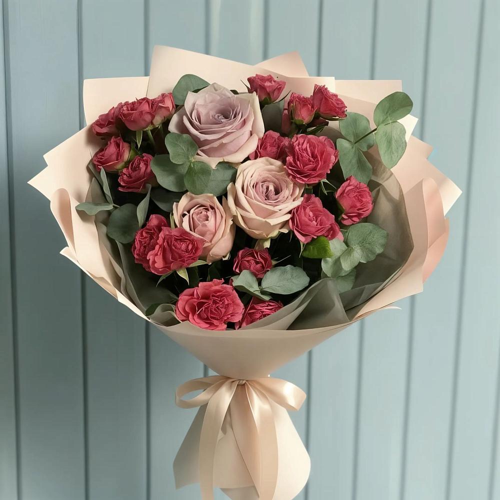 Букет цветов из: Гвоздики и Розы в Супсех