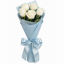 Букет 5 Белых роз Проуд в Супсех