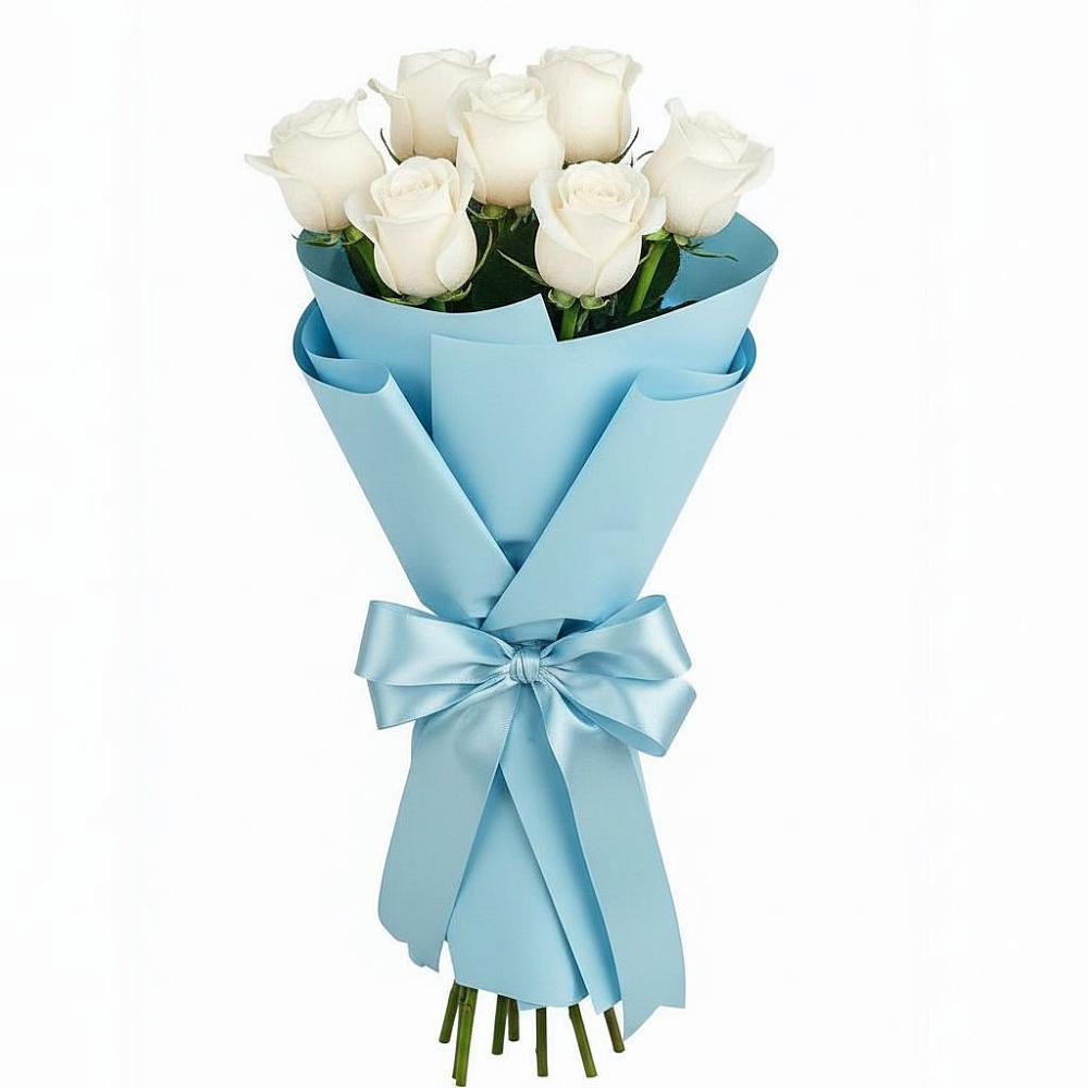 Букет 7 белых роз Проуд в Супсех