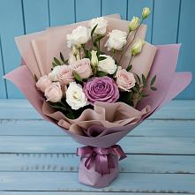 Букет цветов из:  Розы и Лизиантусы в Супсех
