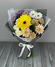 Букет цветов из:  Розы, Герберы и Хризантемы в Супсех