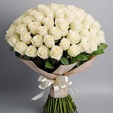 Букет 101 беля роза Белоснежка в Супсех