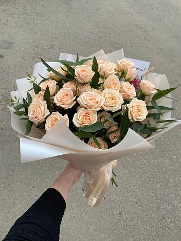 Букет Кремовые розы Латте в Супсех