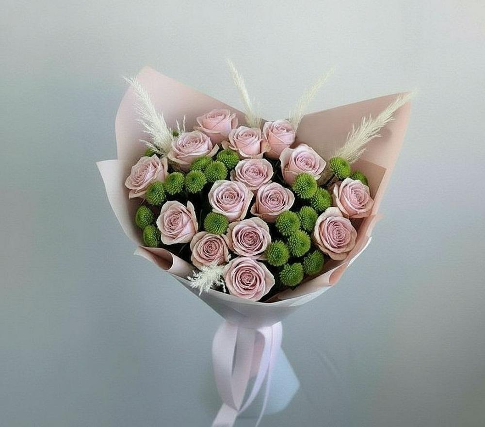 Букет цветов из: Розы и Хризантемы в Супсех