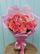Букет 15 Розовых роз Равель в Супсех
