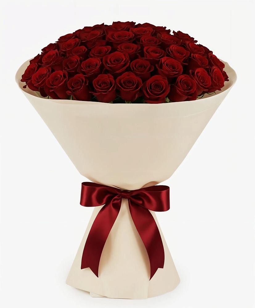 Букет 101 Бордовая роза Блэк Бакарра в Супсех