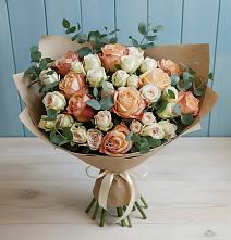 Букет цветов из:  Альстромерии и Розы в Супсех